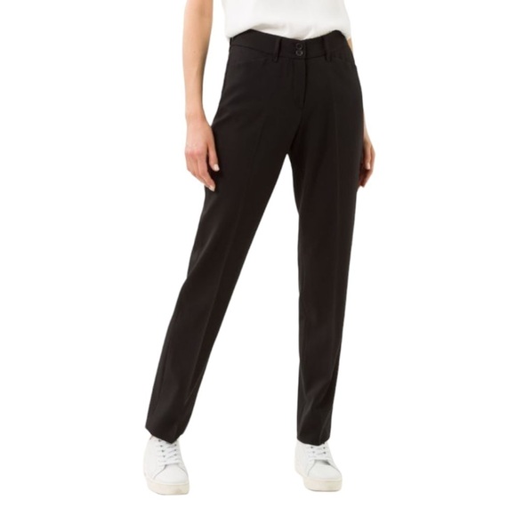 BRAX CELINE WOOL BLEND BLACK TROUSERS - Picture 2 of 15